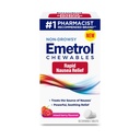 Emetrol Non-Drowsy Pahoinvointi Relief - Pureskeltava lääke rauhoittaa vatsa - Pharmacist Suositeltava Pahoinvointi Relief - sekoitettu Berry Flavor, 60 tablettia