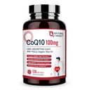 NATure TARGET CoQ10-100mg-Softgels with 10mg PQQ - High Absorptio Coenzyme-Q10 with Organic-Olive-Oil - Antioksidantti Heart & Brain Health, Cellular-Energy-Production, 120 Servings