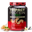 Nutrologia TRIPACT Vegan Protein Powder - Organic Pea, Rice & Kurpitsa Protein, BCAAs & Glutamiini Plant-Based Ateriankorvike Shakes for Muscle Recovery & Immunity, Peanut Butter & Vanilla, 20 Servings
