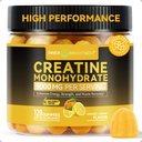 Inner Brightness Creatine Monohydrate Gummies for Men & Women 5000 mg, 3rd Party Tested, Creatine Chews for Muscle Growth, Strength & Energy Support, Sugar Free, Vegan, 120 Count