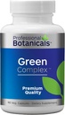 Professional Botanicals Green Complex - Vegan Non GMO Organic Spirulina Algae, Organic Barley Grass Eleuthero, Cordyceps, Rhodiola Rosea, Reishi, Ashwagandha Superfood Superfood Supplement - 90 Kasvissyöjä Caps