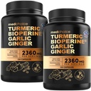 4-in-1 Kurkuma ja valkosipuli lisäravinteet BioPerine 2360mg Turmeerinen inkivääri juurikapselit valkosipulia ...