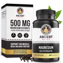 Antiikin Bliss Magnesium Glycinate lihaksille ja hermoille, Ruoansulatuselimistön ja immuunijärjestelmän tukilisä, magnesiumlisä naisille ja miehille (60 kapselia)