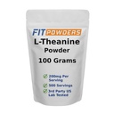 L-Theanine Powder 100% Pure, ei-GMO, Vegaani, Gluteeniton Theanine Powder Supplement (Monikokoinen) Mieliala ja kognitiivinen, stressiä lievittävä ja rentouttava, Scoop Sisältää (100 grammaa)