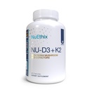 NuEthix Formulations NU-D3 + K2 - D3-vitamiini ja K2 5000 iu lisäravinteet - pakattu Reishi sieni, magnesium, & Sinkki - 60ct, 60 tarjoilut - Valmistettu Yhdysvalloissa Tuotteet Vain