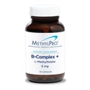 MethylPro B-Complex + L-Metyylifolaatti 5 mg - Methylated B-vitamiinikompleksi naisille ja miehille, Solun energiatuki folaatin, niasiinin ja Biotinin kanssa, VIT B-täydennysosa - 90 Vegaanikapselia
