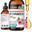 BIO KRAUTER Echinacea Drops - Natural Immune Support - Echinacea Tincture Supplement - Vegaani, alkoholiton ja sokeriton tippa - 4 Fl.Oz.