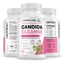 Candida Cleanse Supplement for Balance & Support, Candidase Detox, Women & Men. Gut Health & Flora, pH taso, suoliston terveys. Lactospore® Probiootit. Hiivan liikakasvun esto W/ Oregano, kaprylihappo