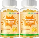 Magnesium Glycinate Gummies 1000 mg - Sokeriton magnesium Kaliumlisä D-vitamiini, B6, CoQ10 rauhoittaa mielialan ja unen tukea - 120 Orange Gummies