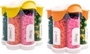 Erittäin suuri pilleri Järjestäjä Päivittäinen, Viikoittain, Kuukausittainen täydennysosa Pullo, Söpö kukkia pilleri Jakaja 7 XL Osastot (2 Pack Combo) (Orange ja Yellow)