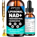 NAD-lisäaine, liposomaalinen NAD Nikotinamidi Ribosidi Resveratrol 900 mg Quercetion, TMG, B-vitamiini3, korkea Potency NAD Plus Liquid Supplement for Cell Regenerator, Longevity, Energy, Anti-Aging, Focus