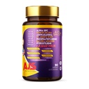 AJS Alpha GPC Nootropic Brain Supplement,Fosfatidylserine,St. John'sWort Ginkgo Biloba,Ashwagandha,Bacopa Monnieri,Pterostilbene,Magnesium Glycinate,Ginkgo Biloba,5-MTHF,Huperzine A 60CT,90 kapselia