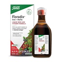 Floradix Iron & Yrtit - Nestemäinen kasviperäisten täydentää energiatuen - rauta täydentää C-vitamiinin ja B-vitamiini Complex - miesten ja naisten - 16,9 fl oz