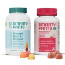 SmartyPants Prenatal Multivitamiinit ja probiootti Immuniteetti Bundle: Omega 3 Fish Oil (EPA/DHA), Biotiini, Metyylifolaatti, D3-vitamiini, C-vitamiini, Dgestive & Immunosupport Supplement (30 päivän tarjonta)