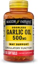 MASON NATURAL Valkosipuliöljy 500 mg Odorless Allium Sativum täydentää - tukee tervettä verenkiertoa toiminto, 100 Softgels