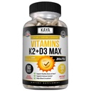 Kaya Naturals Vitamiinit K2 D3 5000IU täydentää miesten ja naisten - helppo niellä - Bioperine kapselit (60 Count (pakkaus 1))
