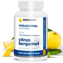 Kolesterolikomento, Citrus Bergamot SuperFruit SuperFruit Supplement, 47% Bergamot Polyfenoli Fraction (BPF) Patentoitu Formula, valmistettu Yhdysvalloissa, 1 kuukausi, 90 kapselia