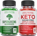 Atlantis Nutrition Supergreens 60 Gummies + Sokeriton Keto Apple Siideri Viinietikka 60 Gummies