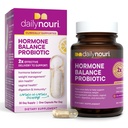 Päivittäinen Nouri Hormonitasapaino Probiootti naisille ... tukee tervettä estrogeenia, PMS, PCOS, perimenopaussi, emättimen pH, hiiva, Gut Health, ihon & immuniteetti ... 7 kanta + Vegan Omega Oil 30 päivän toimitus