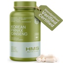 Korea Red Panax Ginseng 2000mg 120 Vegan kapselit Super Strength Extract NSF Certified lisäravinteet, korkean ginsenosidit tukee energiaa, kestävyyttä, suorituskykyä ja selkeyttä