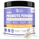 NATure TARGET Probiootit koirille - Dog Probiootit, Plus Prebiootti, Ruoansulatuskanavan entsyymit, kuitu, Tuki Gut, Immuunit, 6 miljardia PMY Dog Probiootti jauhe, Relieve ripuli, löysä uloste, 90 Scoops