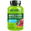 NATURALLO Miehet monivitamiinit - yksi päivittäin monivitamiini miesten vitamiineja, Minerals & Organic Whole Foods, Boost Energy & Health, non-GMO, 240 kasvissyöjä kapselit
