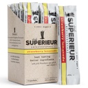 Superieur Electrolyte Powder Packets- Vegan Electrolyte Hydration Powder w/Sea Minerals- Keto Friendly, Ei-GMO, Zero Sugar Electrolyte täydennysosa-Terve urheilu Drink-Strawberry Limonade (14 Packets)