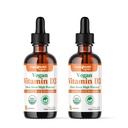 LIQUIDHEALTH-vitamiini D3 4000 IU, USDA Organic D-vitamiinin nestemäiset drops aikuisille & lapsille, Vegaani D-vitamiinin immuunijärjestelmän tukea, luun terveys, mielialatuki, terve iho - valmistettu USA (2 pakkaus)