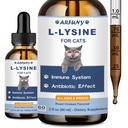 L-Lysine täydentää kissat - Immuuni tuki - 60ML Lysiini Feline hengitys, aivastus, Runny Nenä, Silmän toiminta - Natural Cat Antibiootti drops - Paahdettu kana maku
