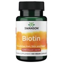 Swanson Biotin B7-vitamiini 5000 mikrog 100 kapselia