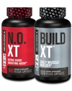 Jacked Factory Muscle Builder Supplement Stack - Build-XT Muscle Builder & N.O. XT Typpioksidi Boosting Agent for Dual Support (60 päivän tarjonta)