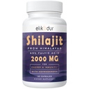 2000 MG Shilajit Supplement,Shilajit Hartsi Organic,Shilajit Kapselit,100% Pure Shilajit with 85+ Trace Minerals & 60% Fulvic Acid,Boost Energy & Immuniteetti, kasvissyöjä,Luonnon 60 kapselia