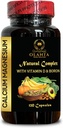 Kalsium Magnesium Complex - Suplement for Support Lihas, Mangaani Citraatti, Gluteeniton, Ei GMO, suuri imeytyminen, Magnesium Supplement, Bone ja Nerve Health Support - 1 pullo 120 kapselia