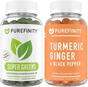 PUREFIniTY Turmeeric Ginger Gummies + Super Greens Gummies Bundle