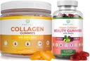 Puhdista Life Marine Collagen & Vegan Collagen Bundle, Gummies vitamiineja hiusten ihoa ja kynsiä terveys (90 purukumia), Poren reduktori & Elastisuus, Korvaa kapselit, pillerit