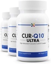 Lopeta ikääntyminen nyt - CUR-Q10 Ultra Complex - Curcumin2K & MAX-Q10 - Aivojen ja sydämen terveys, antioksidantit, mielialan tuki ja yhteinen terveystuki - Turmeric & Black Pepper, CoQ10 - 60 Vcaps (3 pakkaus)