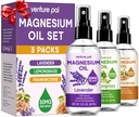 Venture Pal 3-Pack Topical Magnesium öljyruisku Set jalat Ihanteellinen lahja rentoutumista, parempaa unta, lihasten helpotus jalat ja nivelet, terveet hiukset ja iho. Imeytyminen nopeasti, ei- rasvainen