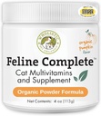 Vaalea Pet Organics Feline Complete Organic Kurpitsa - 4 Oz - Multivitamiini & Probiootti jauhe kissat - Natural Cat Food & Digestive Support