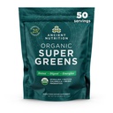 Ancient Nutrition Super Greens Powder, Organic Superfood Powder with Probiotics Made with Spirulina, Clorella, Matcha, and Digestive Enzymes, 50 Servings, 14.1 oz