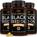 UUSI AGE Musta siemenöljy Softgel Kapselit - Premium Kylmäpainettu Nigella Sativa Tuottaen puhdasta mustaa Cumin Seed Oil - Ei-GMO & Kasvissyöjä 90 Count (Pakkaus 3)