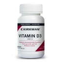Kirkman - D3-vitamiini 1000 IU - 120 kapselia - tukee immuuniterveyttä - auttaa rakentamaan vahva luut - hypoallergenic