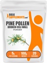 BulkSupplements.com Pine Pollen Powder - Broken Cell Wall, Pine Pollen Supplement, Herbal Supplement - Gluteeniton, 5g per tarjoilu, 100g (3.5 oz) (Pack of 1)