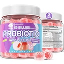 2Pack Probiootti + Prebiootit Gummies Sugar Free 60 miljardia PMY, 11 Kanta Probiootit Täytetyt Gumies naisten Ruoansulatus-ja suolistoterveyden, tukee ummetus, ripuli, kaasu & turvotus