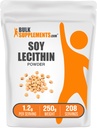 BulkSupplements.com Soy Lecithin Powder - Lecithin Supplement, Nutritional Supplement, Food Grade - Gluteeniton, 1,2 g per Serving, 250g (8.8 oz) (Pack of 1)