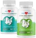 Milk Thistle & Probiootit koirille - Maksan tuki, Bowel toiminto, Digestion tuki kaasun, ripuli, Bad Dog hengitys & Ummetus