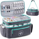 BAGSFY Travel Medicine Bag Organizer, Medical Bag Tyhjä, Pill Bottle Organizer kotiin, Suuri lääkevarasto, Matkustaa Case Ensiapulaukut Tyhjä, Hätäpakkaus.