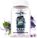 GABA Supplement Gummies 500mg: Pureskeltava GABA L-theanine Supplement Gummies for Aikuinen Lapsille Non melatoniini uniaidi Rauhoittukaa 5-HTP stressin lievittämiseksi Zzz Parempi sokeriton viinirypäleen maku 60CT
