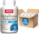Jaarrow Formula Glutatione Vähennetään 500 mg- 60 Kasviskapselit- intrasellulaarinen antioksidantti-laatu Glutatione lisäravinteet- Tukee kierrätys vitamiineja C & E- ei-GMO- Gluteeniton- Vegaani, pakkaus 12