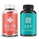 WellPath Pure Apple Siideri Viinietikka Äiti Gummies & Zen Mieliala Tuki Lisäravinteet Bundle - Detox & Rauhallinen energiayhdistelmä, Vegan, 60 Cts