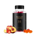 Black Girl Vitamiinit - D3-vitamiini Gummies, immuuni-, energia- ja luutuki, 2000IU (50 mikrog) D-vitamiini per tarjoilu, Gluteeniton D-vitamiini Gummies